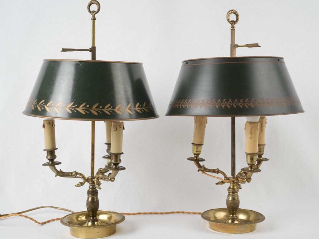 Timeless green tole antique lighting