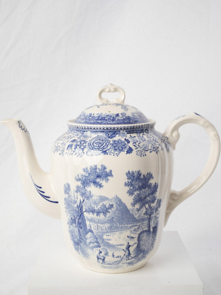 Mid-20th Century Villeroy & Boch Burgenland Blue & White Tea Service