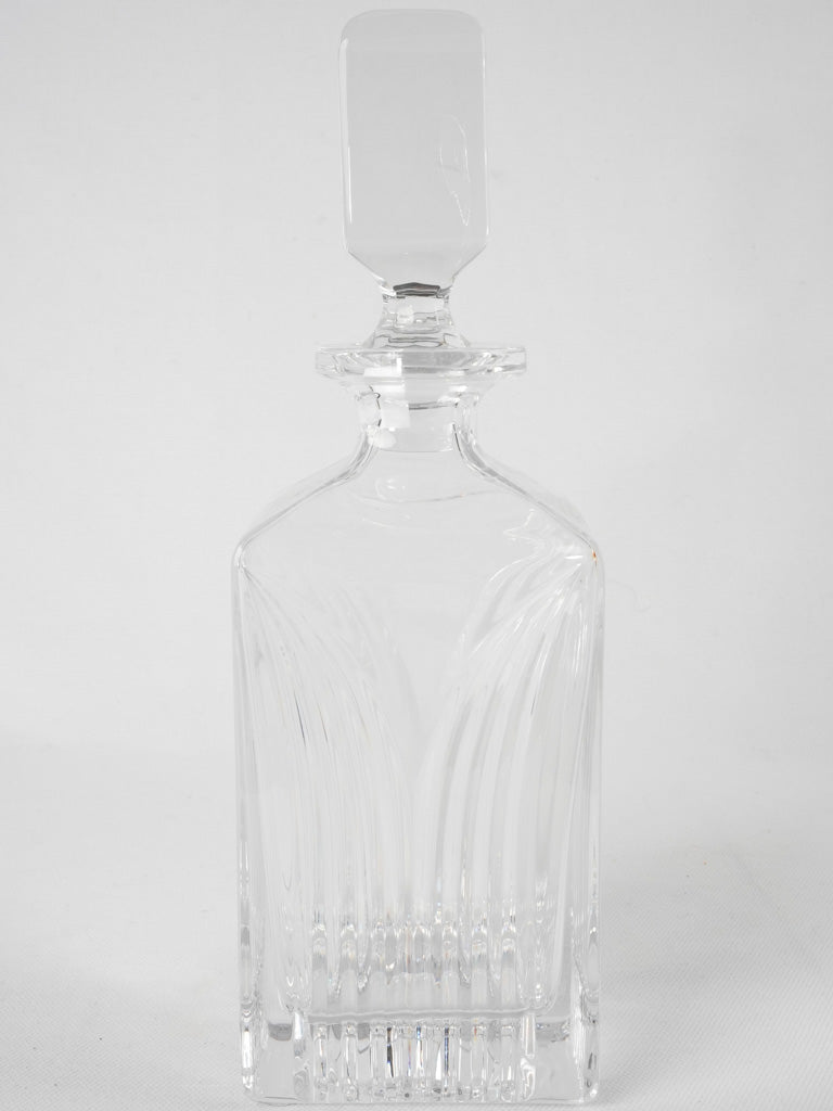 Art Deco whisky decanter - crystal 10¾"