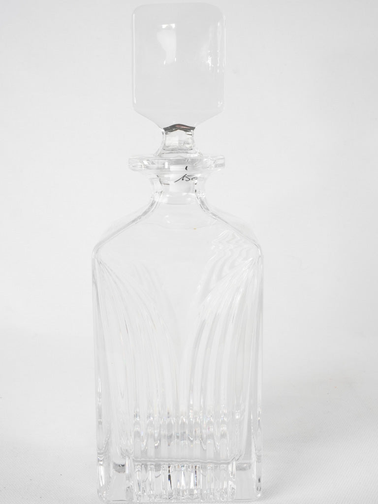 Art Deco whisky decanter - crystal 10¾"
