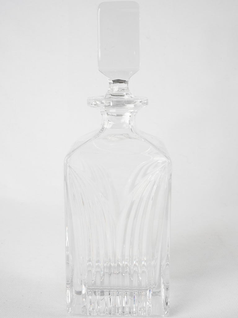 Art Deco whisky decanter - crystal 10¾"