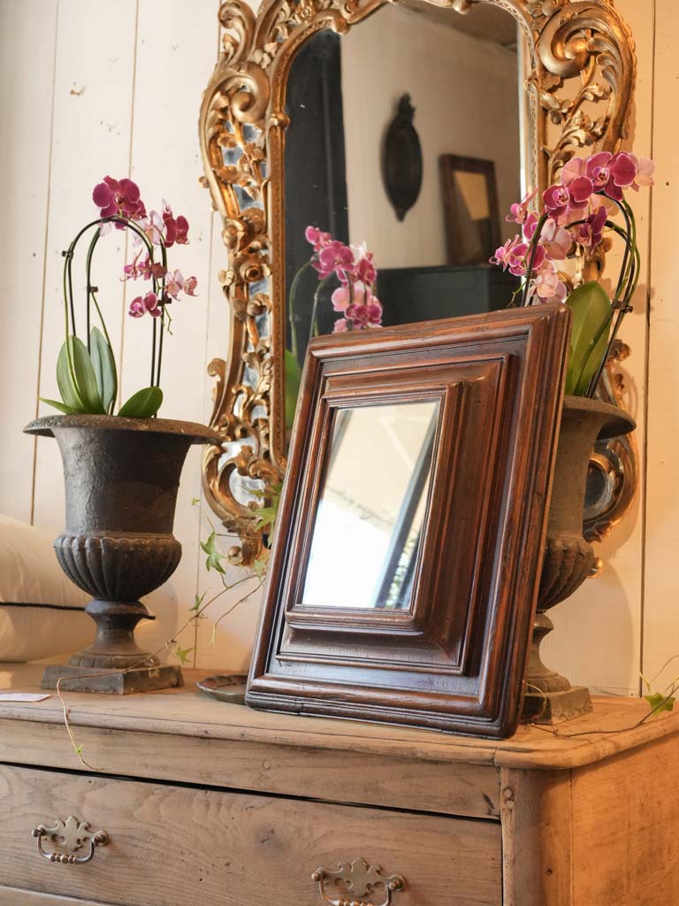 Compact Late 19th-Century Cushion Mirror - 21¼" x 18"