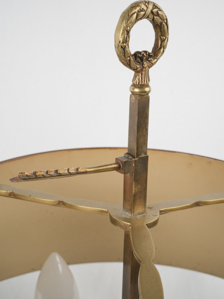 Tasteful green tole vintage lamps