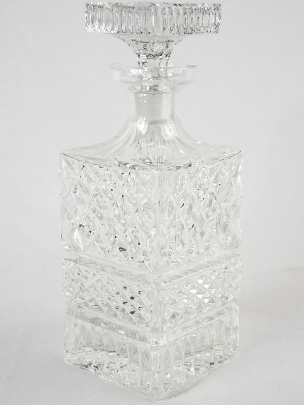 Vintage cut crystal whisky decanter