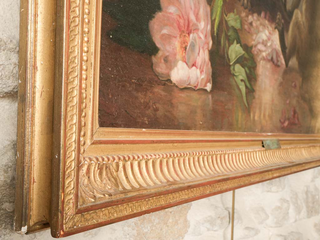 Bold narrative style florals painting