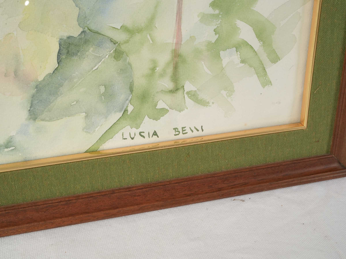 Mid-20th-Century Floral Watercolor by Lucia Bessi - 18½" x 25½"