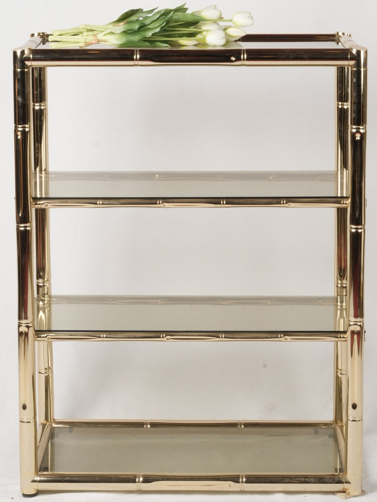 Timeless Faux Bamboo Glass Shelves