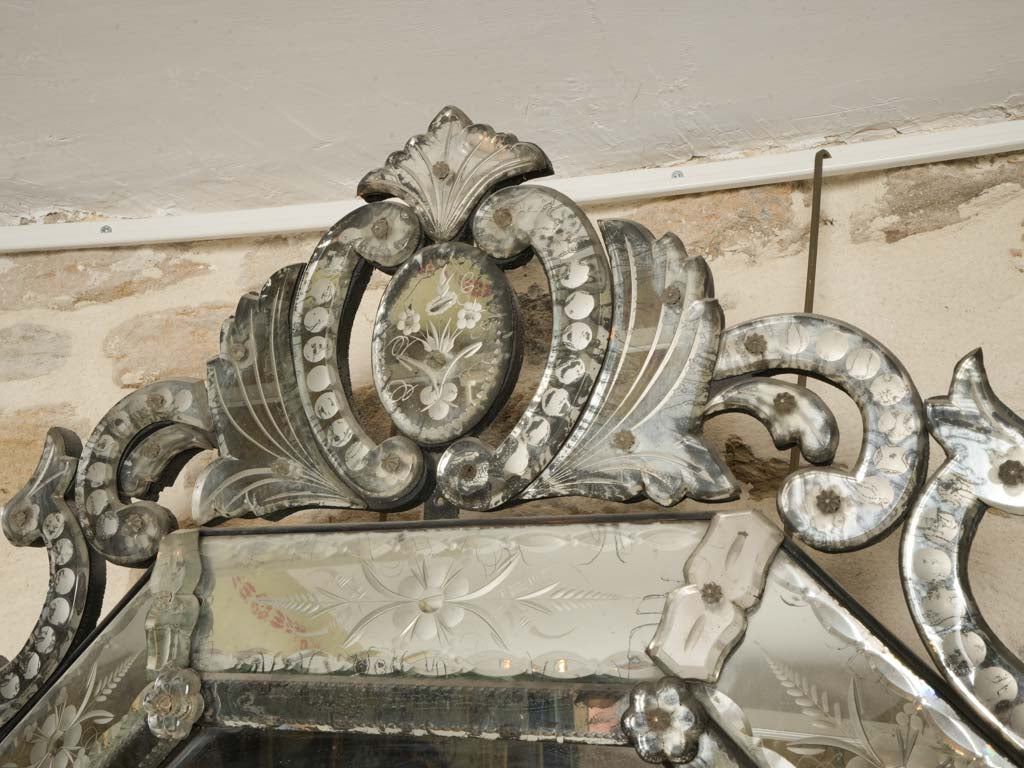 Ornate mid-19th-century wall mirror