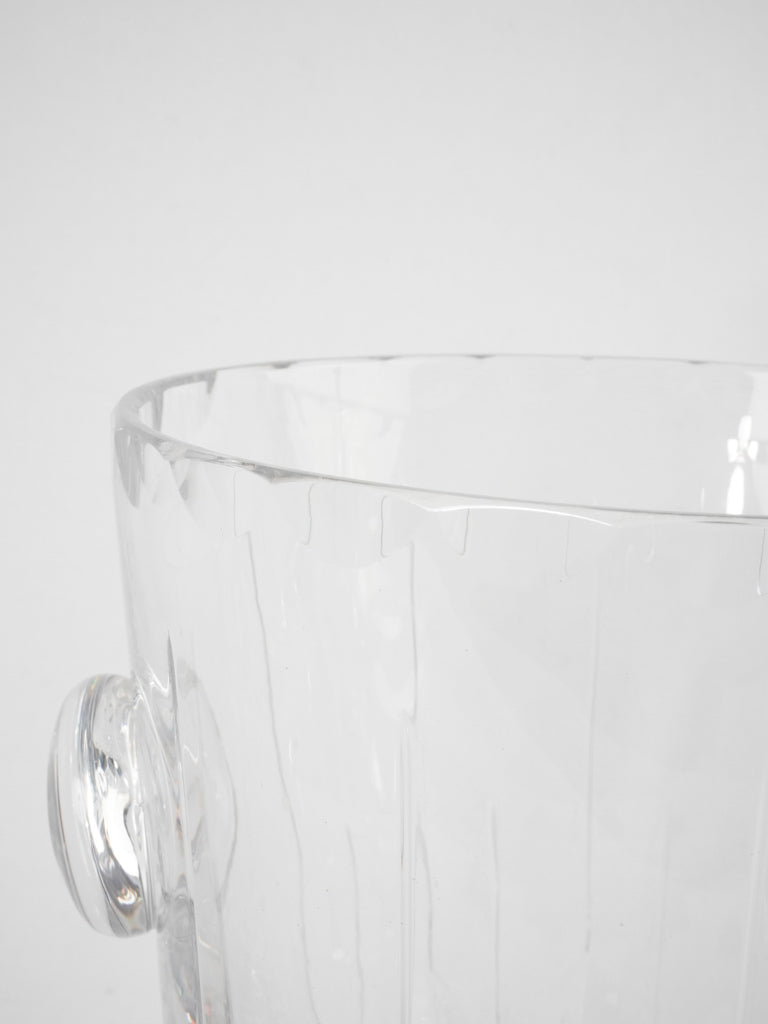 Crystal champagne bucket w/ 6 flutes - 1930s