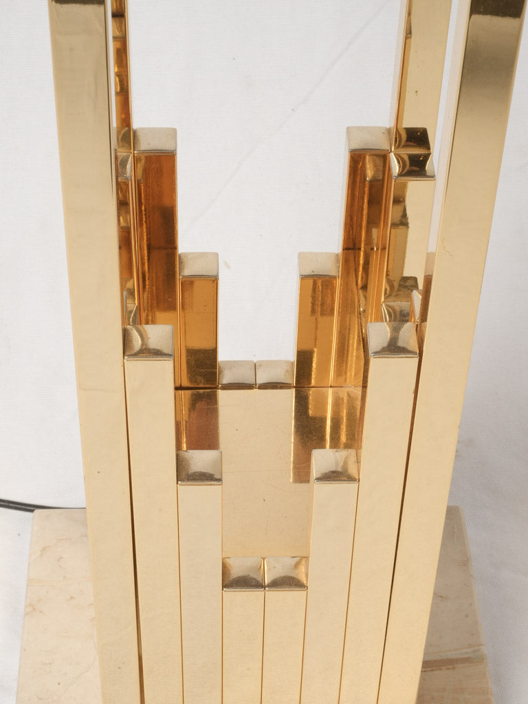 Stylish Italian marble-based floor lamp