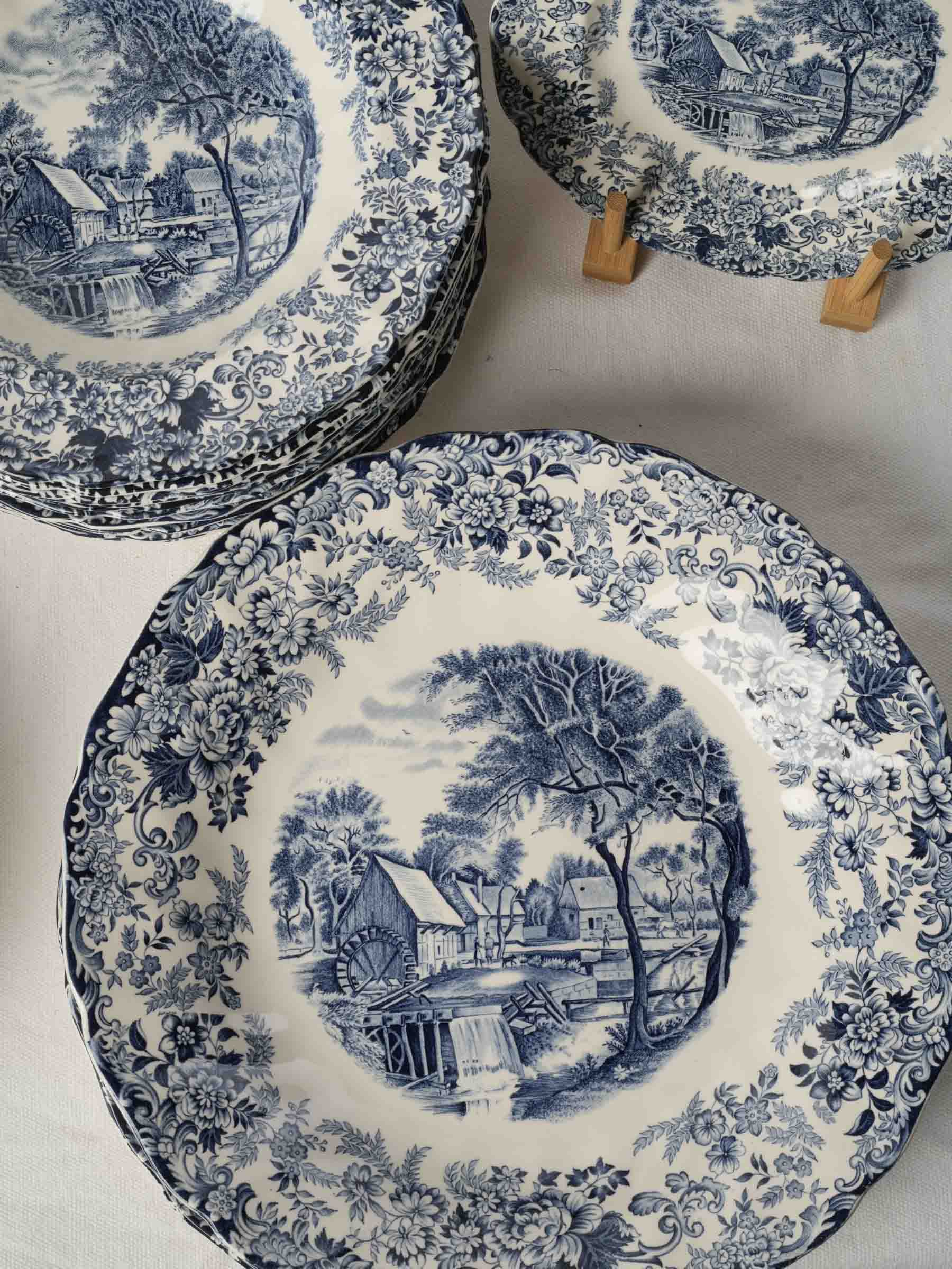 Johnson Bros 'Mill Stream Blue' Ironstone Dinner Service for Five