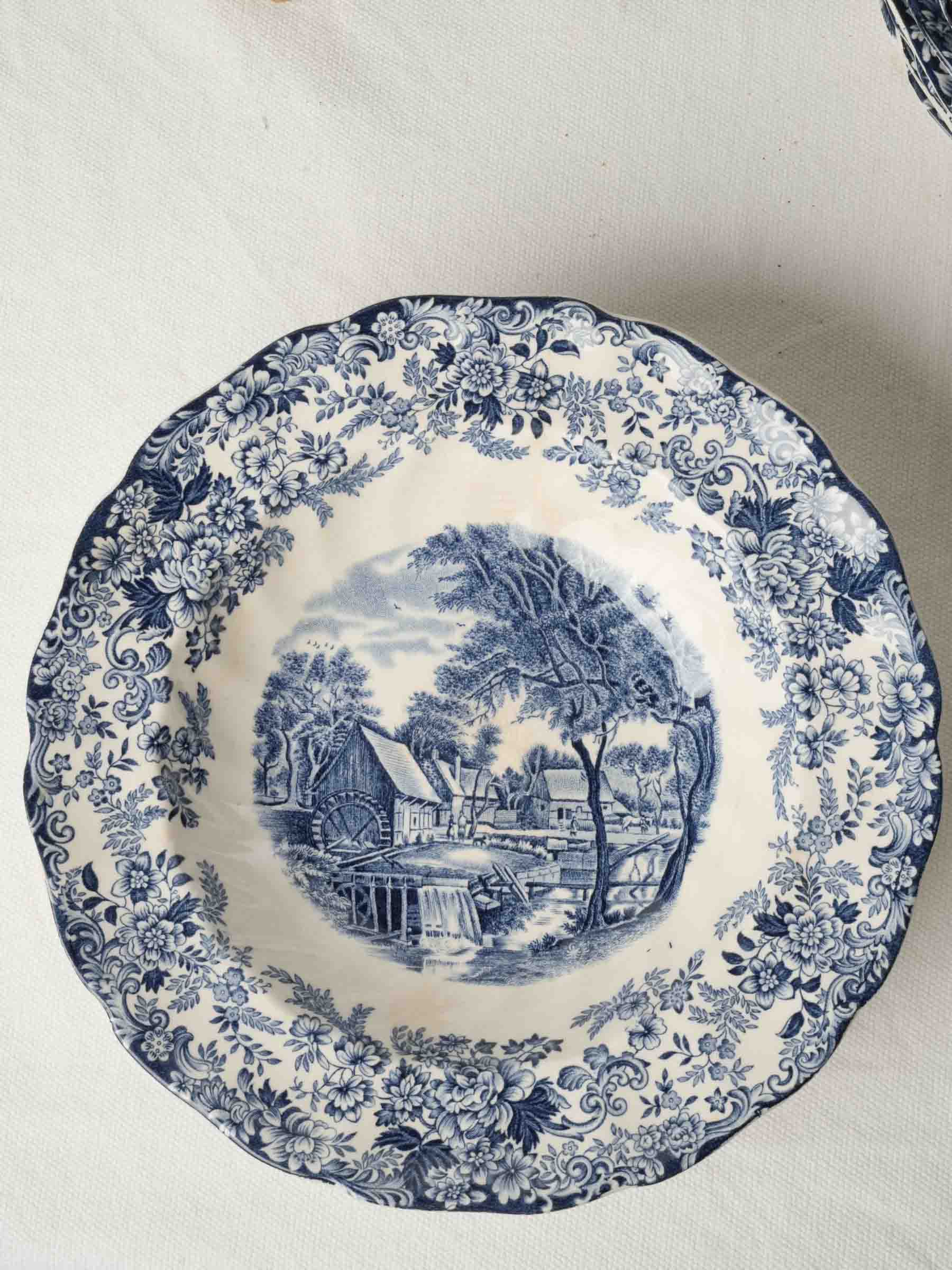 Johnson Bros 'Mill Stream Blue' Ironstone Dinner Service for Five