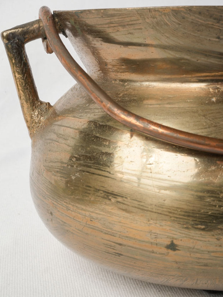 Sturdy petite bronze kettle