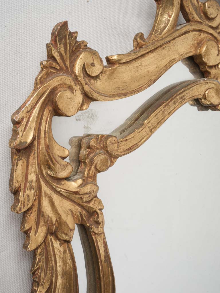 Small Early 20th Century Italian Giltwood Rococo Revival Mirror - 30¾" x 19"