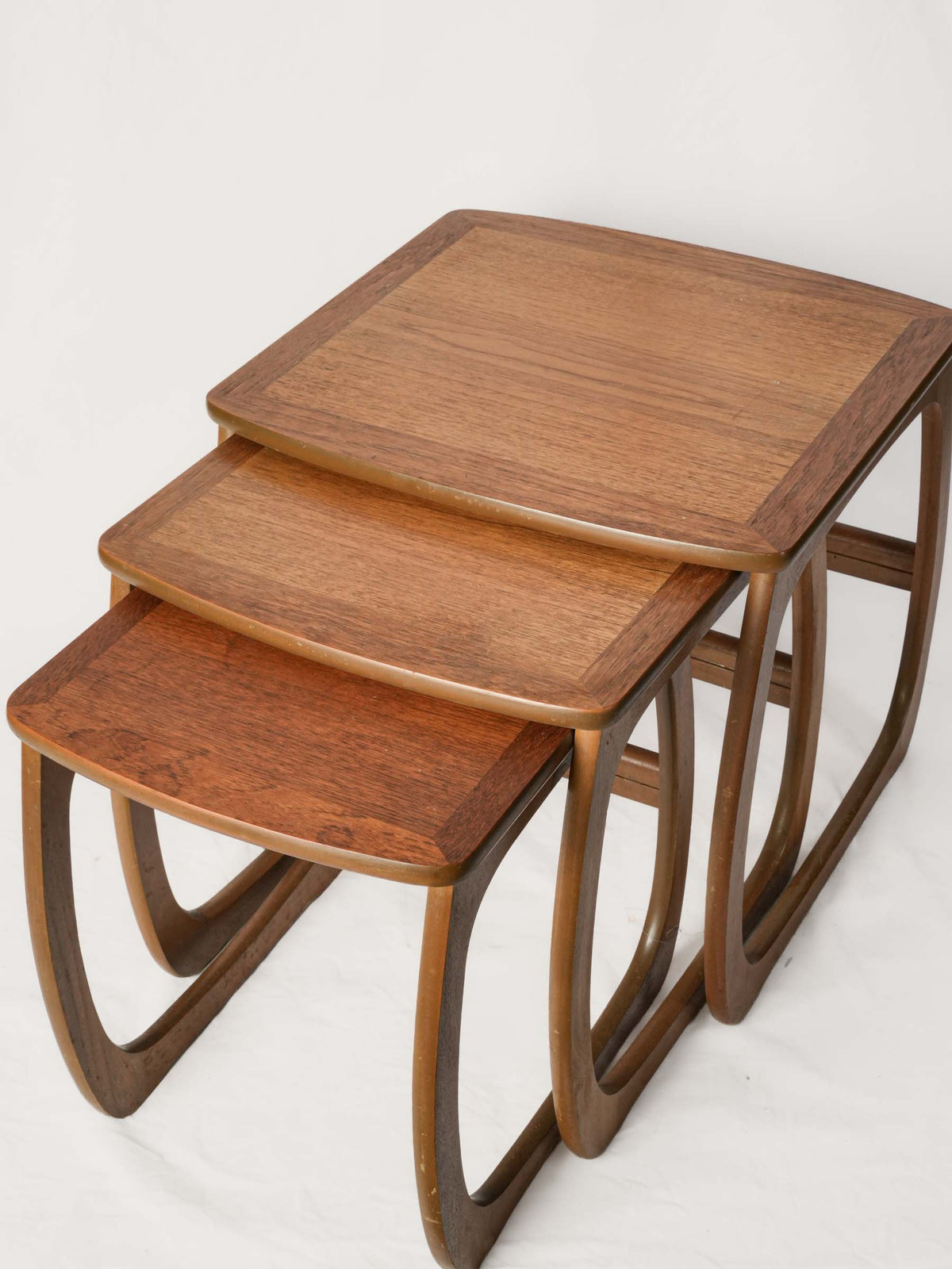 Set of Three Mid-Century Teak Nesting Tables - 20¾"