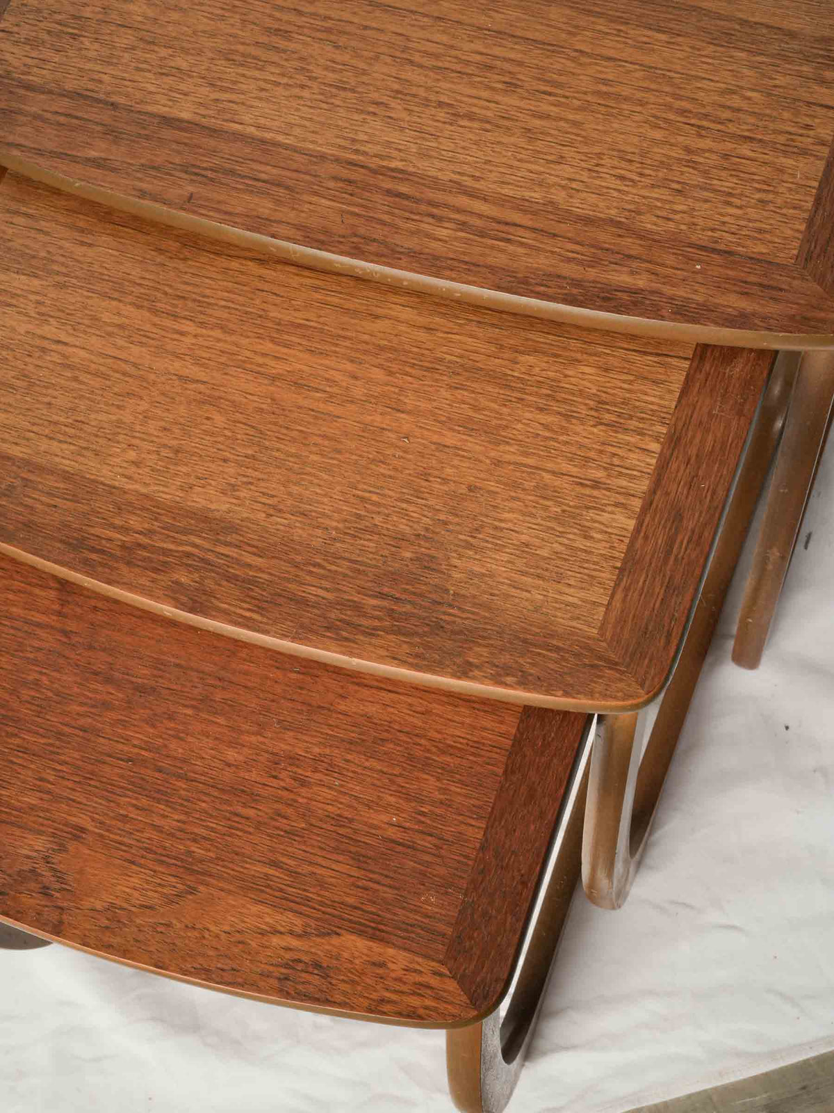 Set of Three Mid-Century Teak Nesting Tables - 20¾"