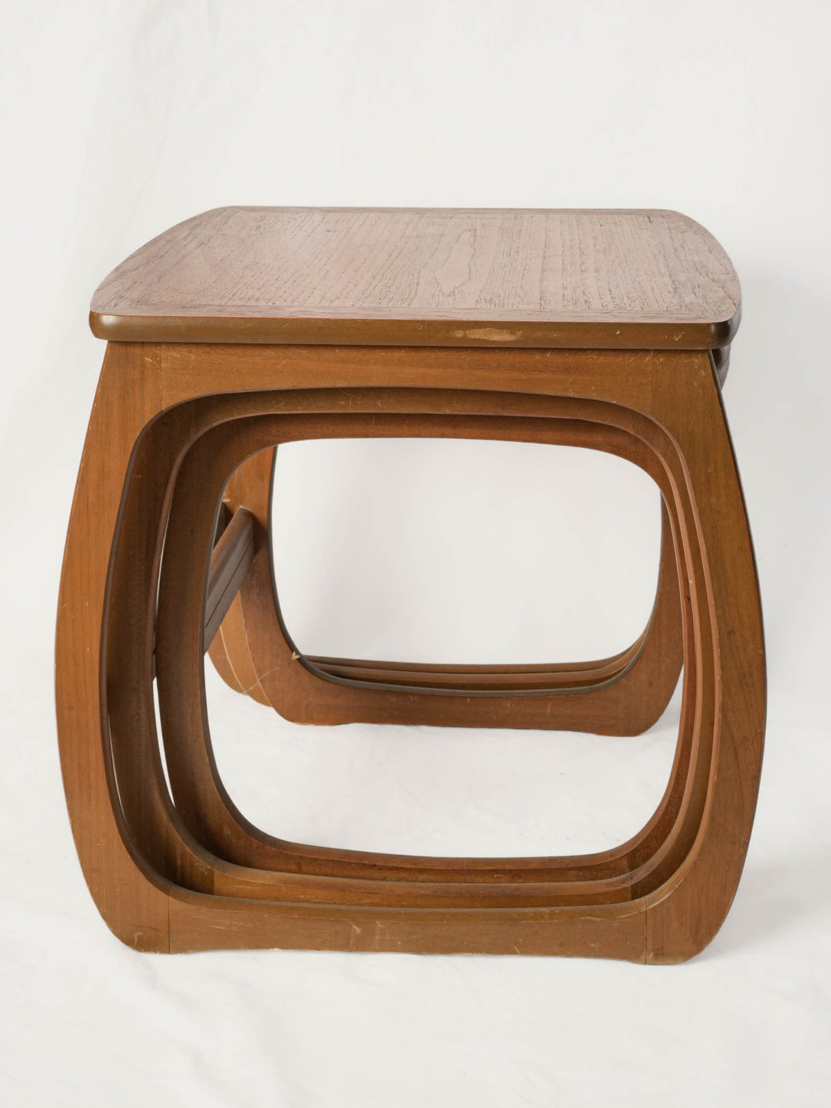 Set of Three Mid-Century Teak Nesting Tables - 20¾"