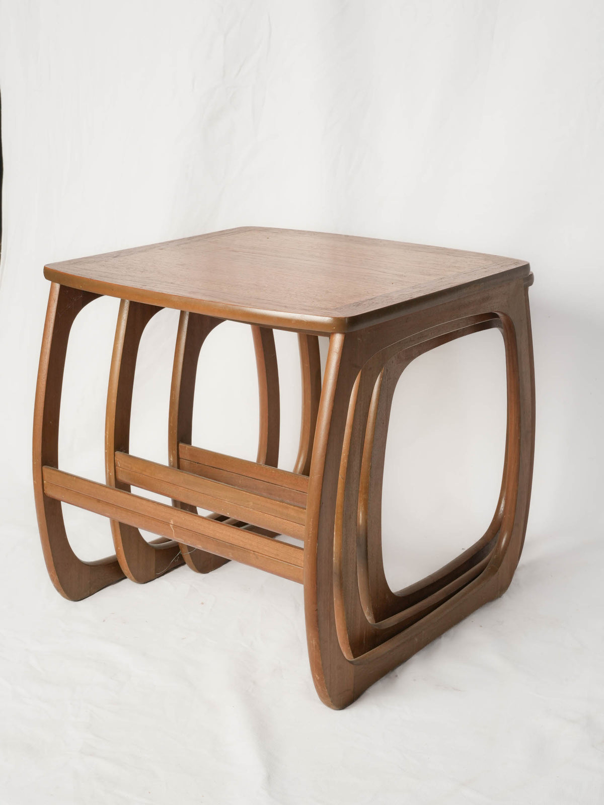 Set of Three Mid-Century Teak Nesting Tables - 20¾"
