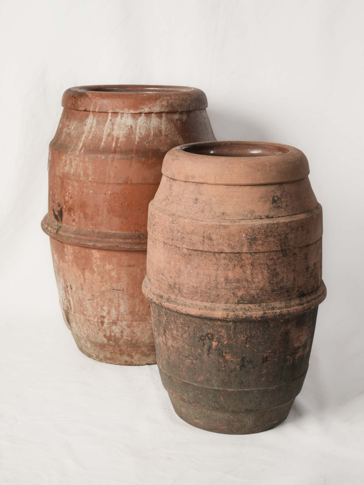 Pair of Mid-Century Tuscan Terracotta Olive Jars - 27¼"