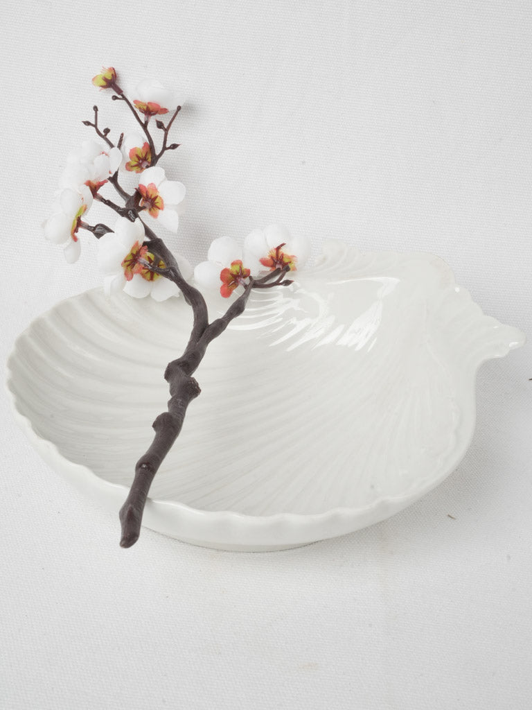 Vintage glossy white serving platter
