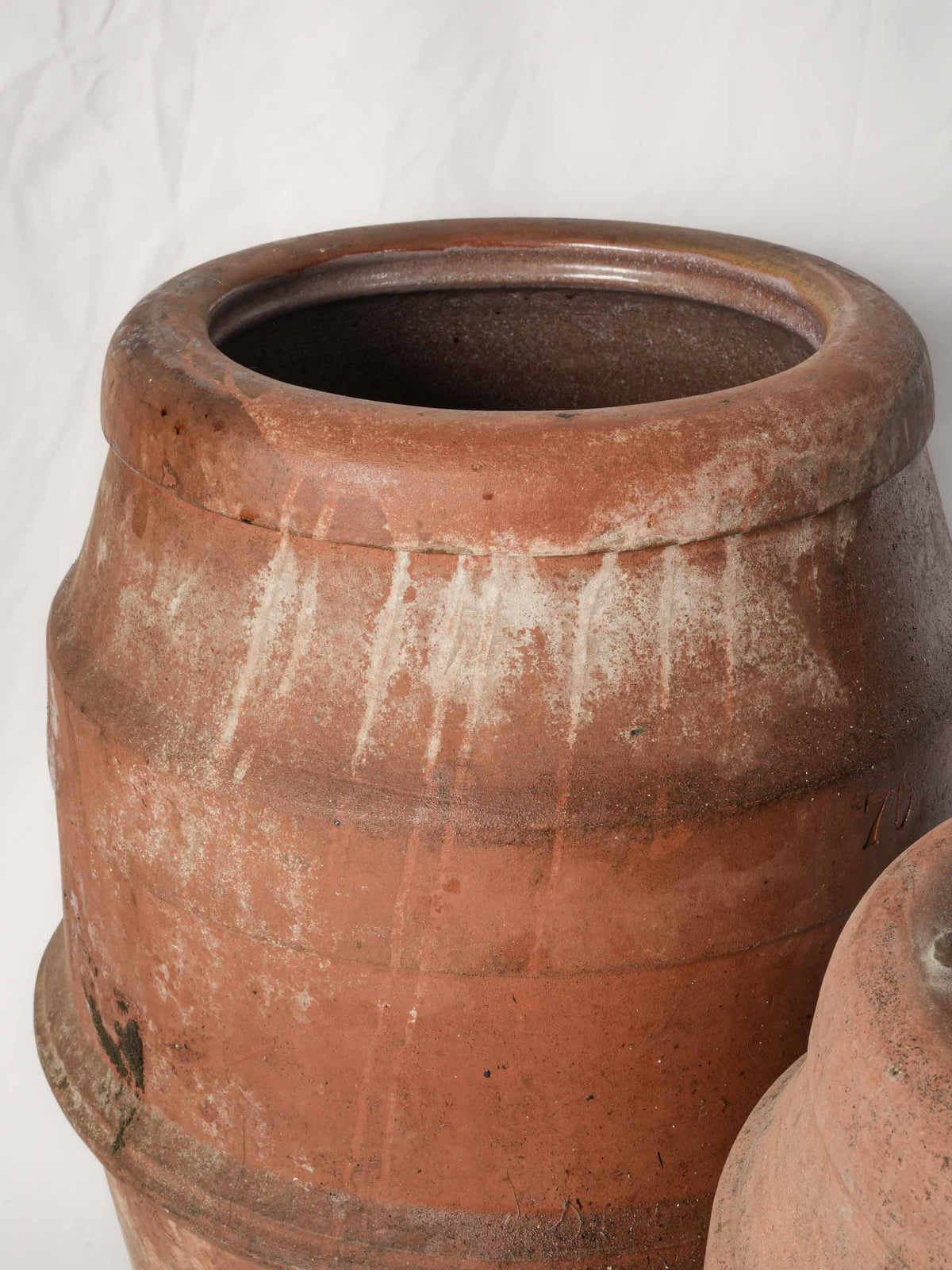 Pair of Mid-Century Tuscan Terracotta Olive Jars - 27¼"