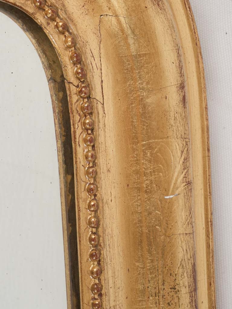 Impressive Late 19th-Century French Giltwood Mirror w/ Ornamental Cresting - 61½"