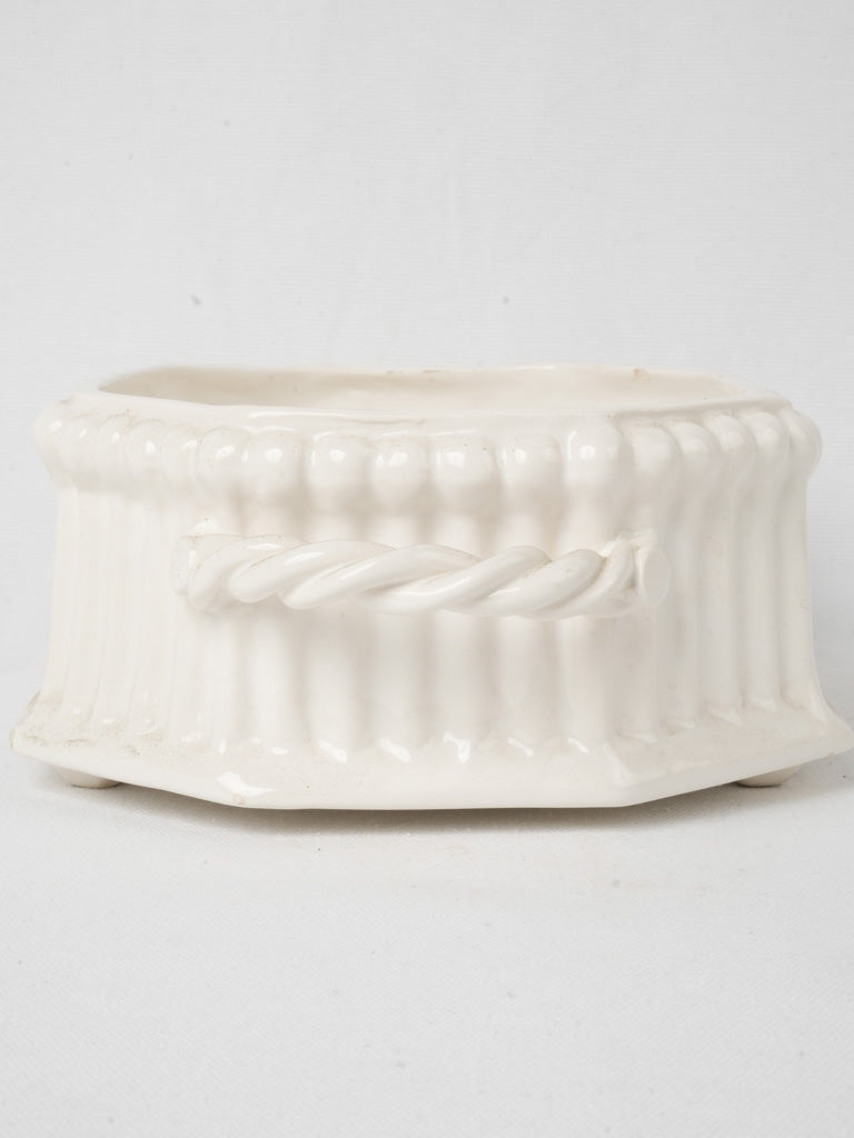 Substantial twisted handle bowl