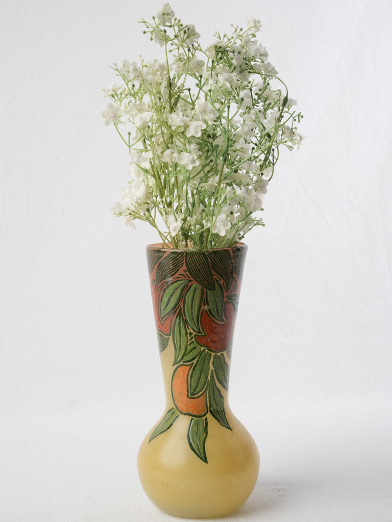 Enamelled glass antique vase