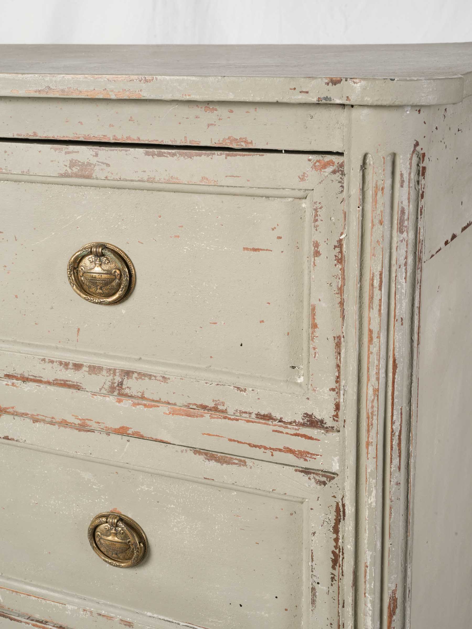 Tall Painted Louis XVI Style Commode w/ Three Drawers - 38½" x 47¾"
