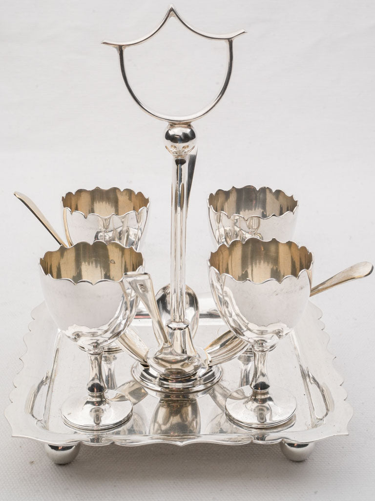 Heritage gleaming silverplate egg cups
