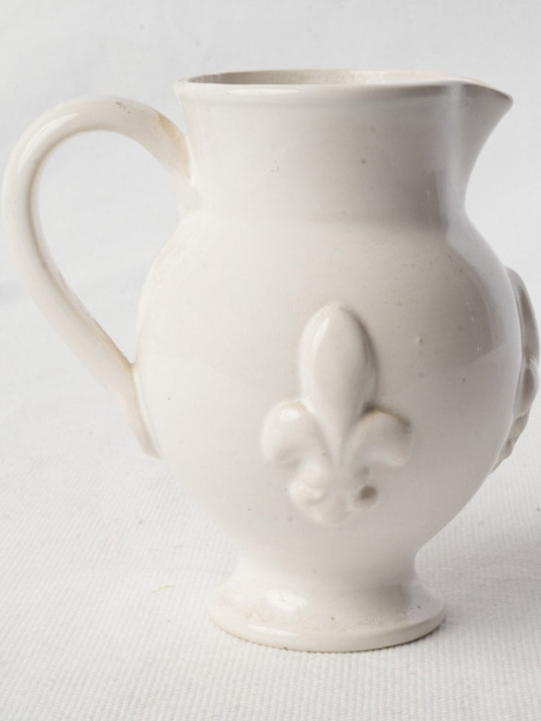 Rustic white-glazed jug