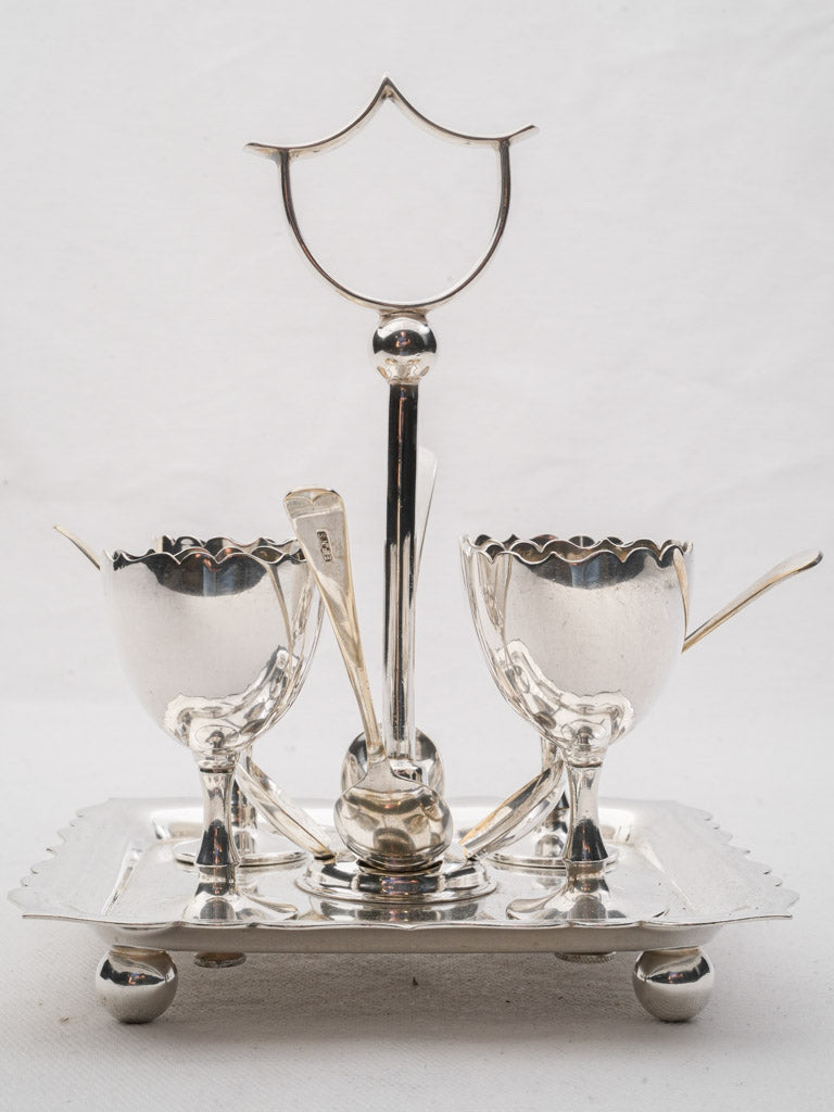 Elegant flared-rim egg cup set
