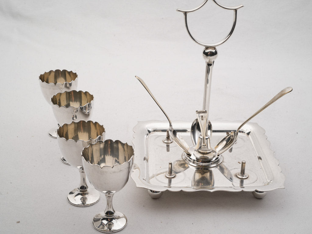 Distinctive early 20th-century egg set