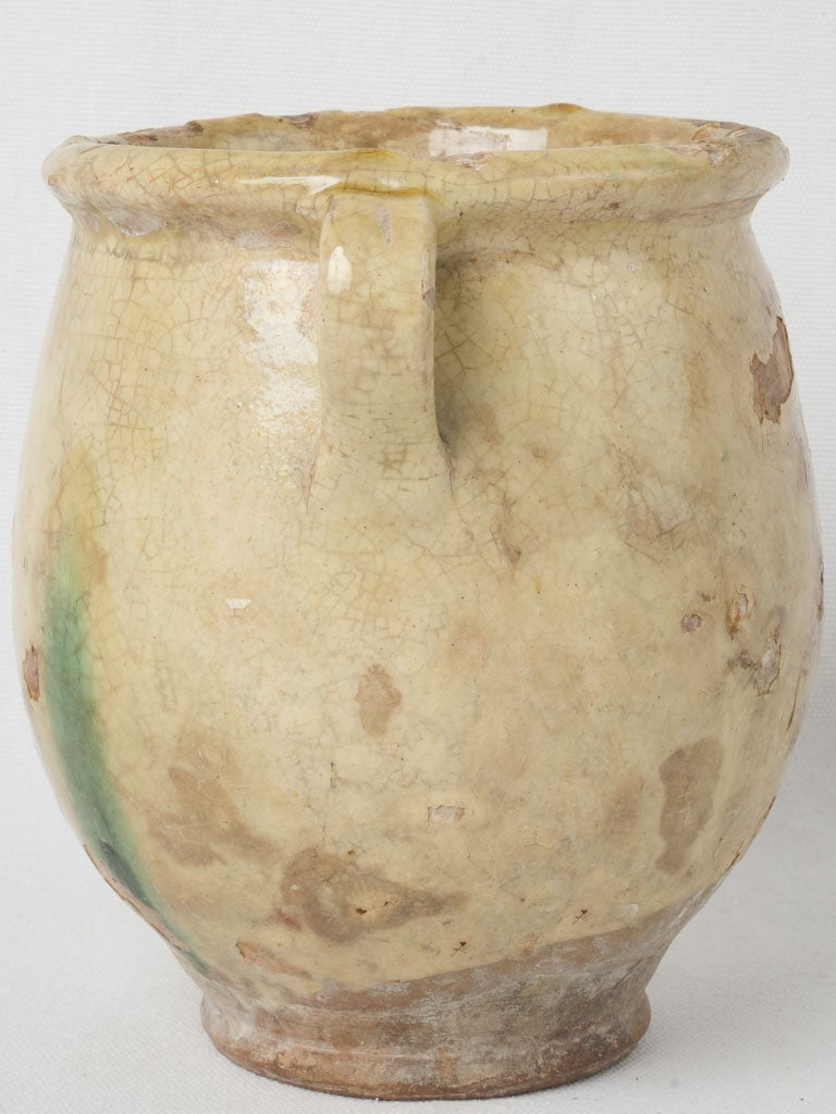 Craquelure-textured artisanal storage container