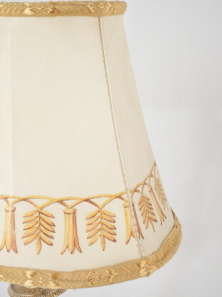 Pair of 19th century table lamps w/ oval shades 16¼"