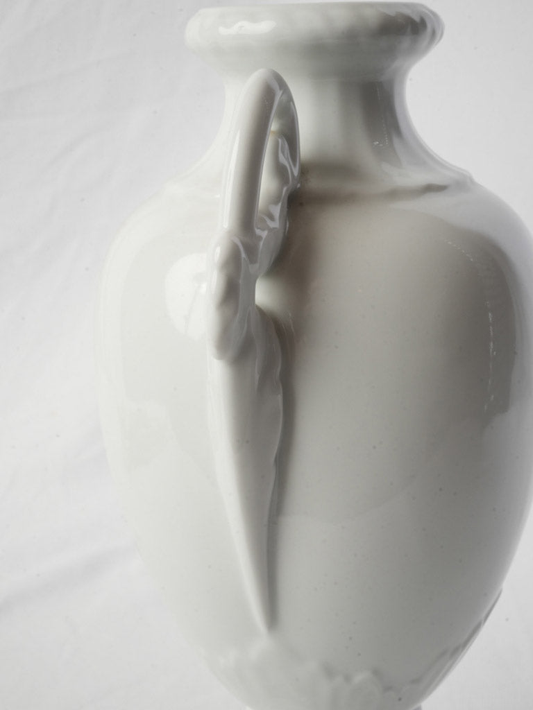 Classical style white urn vase
