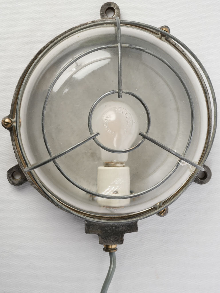 Timeworn Etched Glass Dome Light