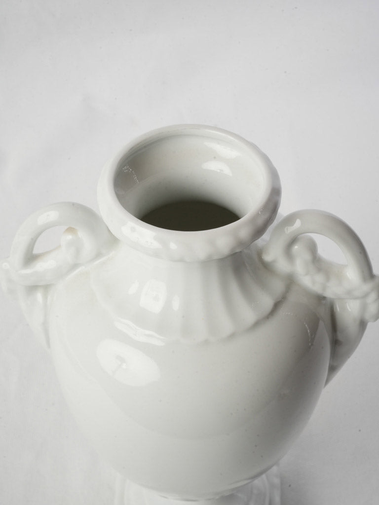 Ornately molded porcelain accent urn
