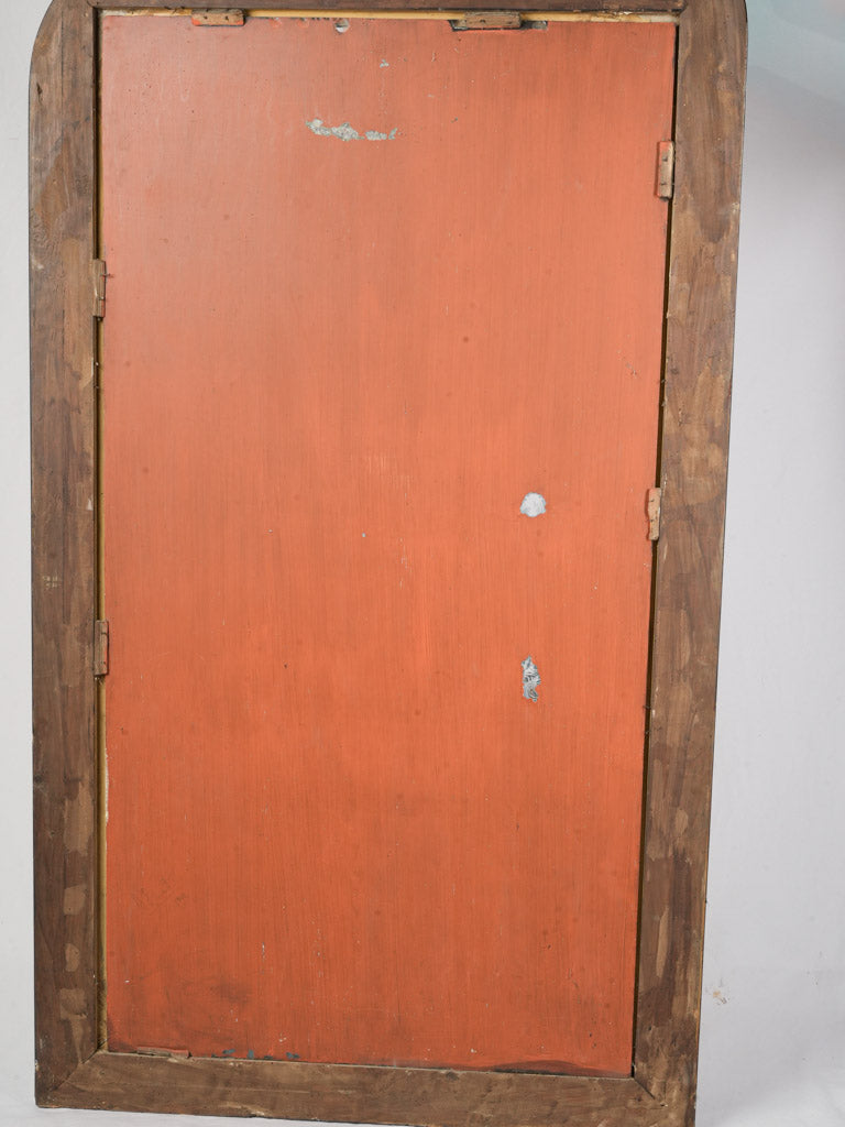 Commanding Second Empire Mirror w/ Black Finish and Ornamental Crest - 67"