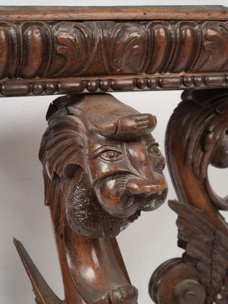 Ornate 19th-century chimera slate table