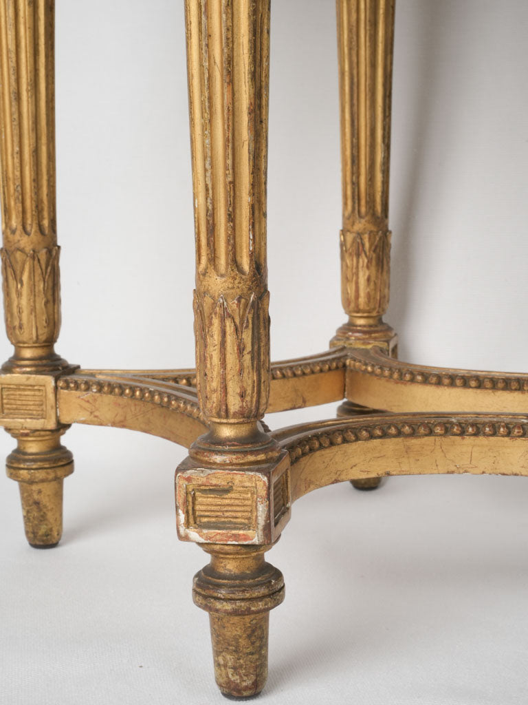Charming antique gilded piano bench