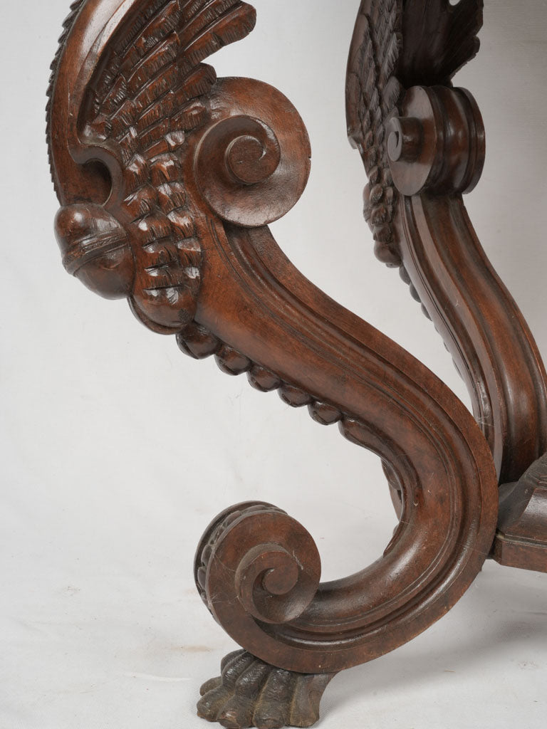Rare 1880 French walnut chimera console