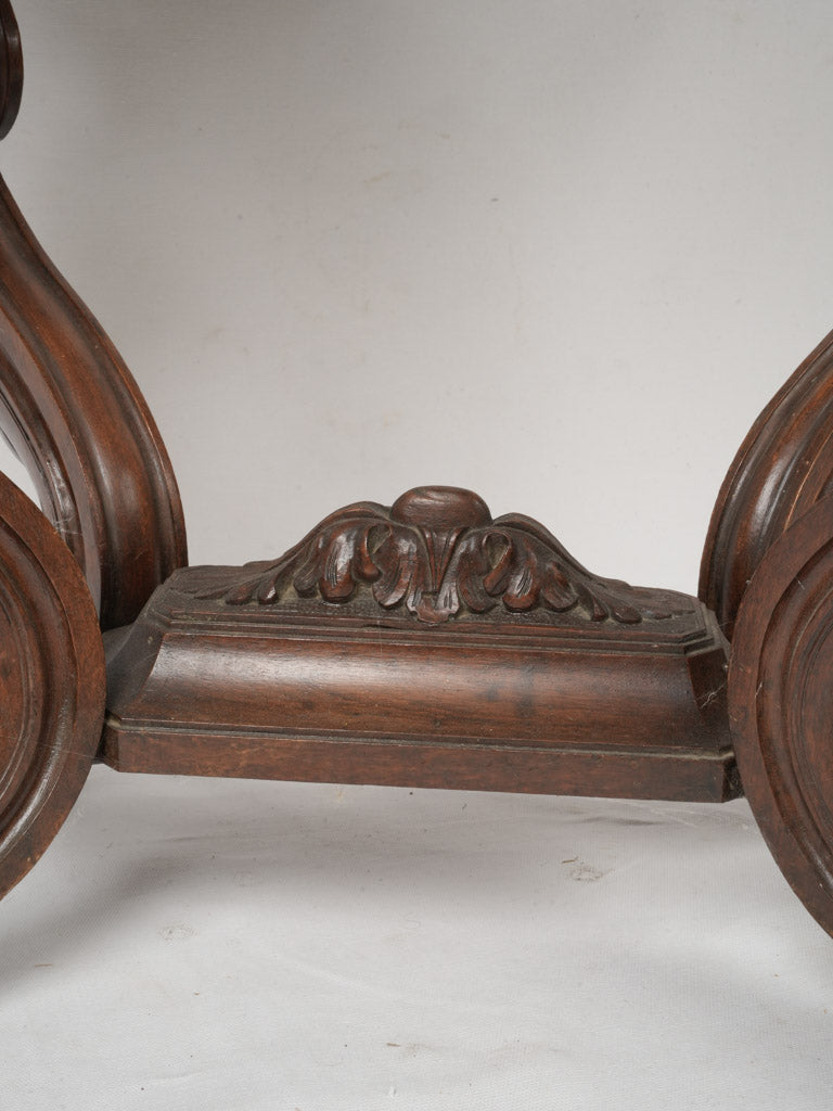 Antique French walnut chimera table