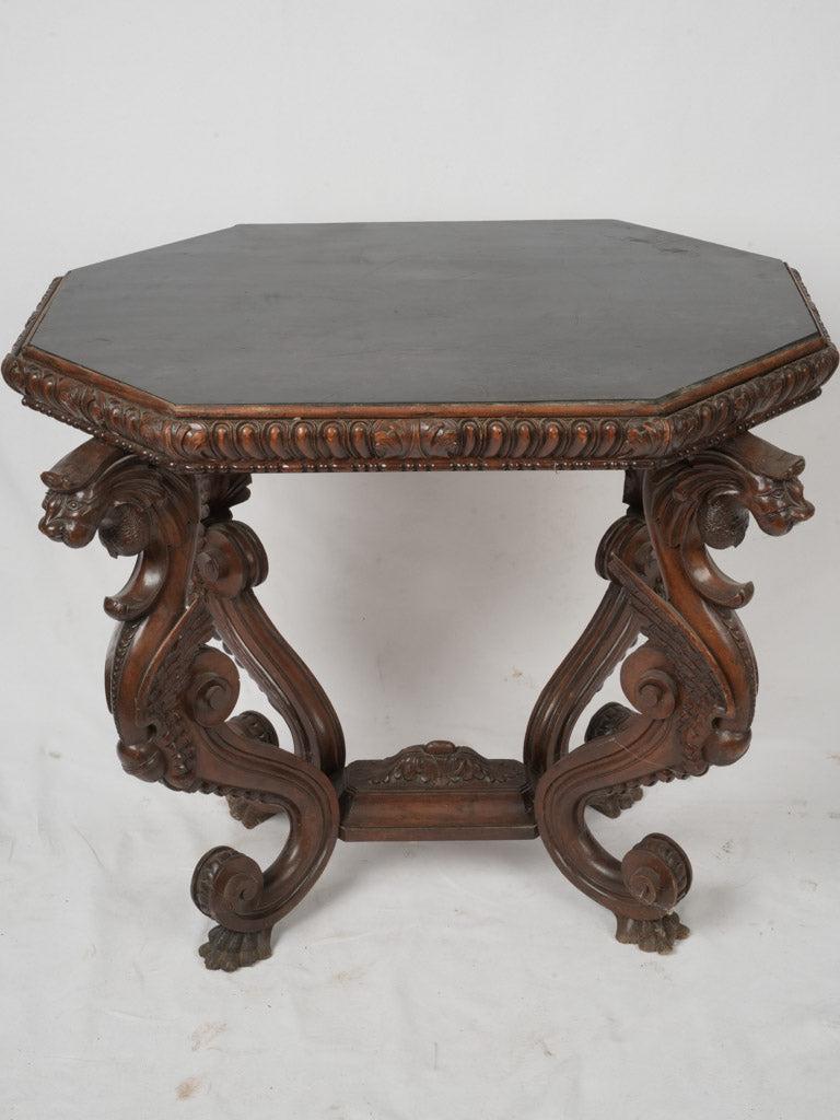Vintage French walnut chimera console