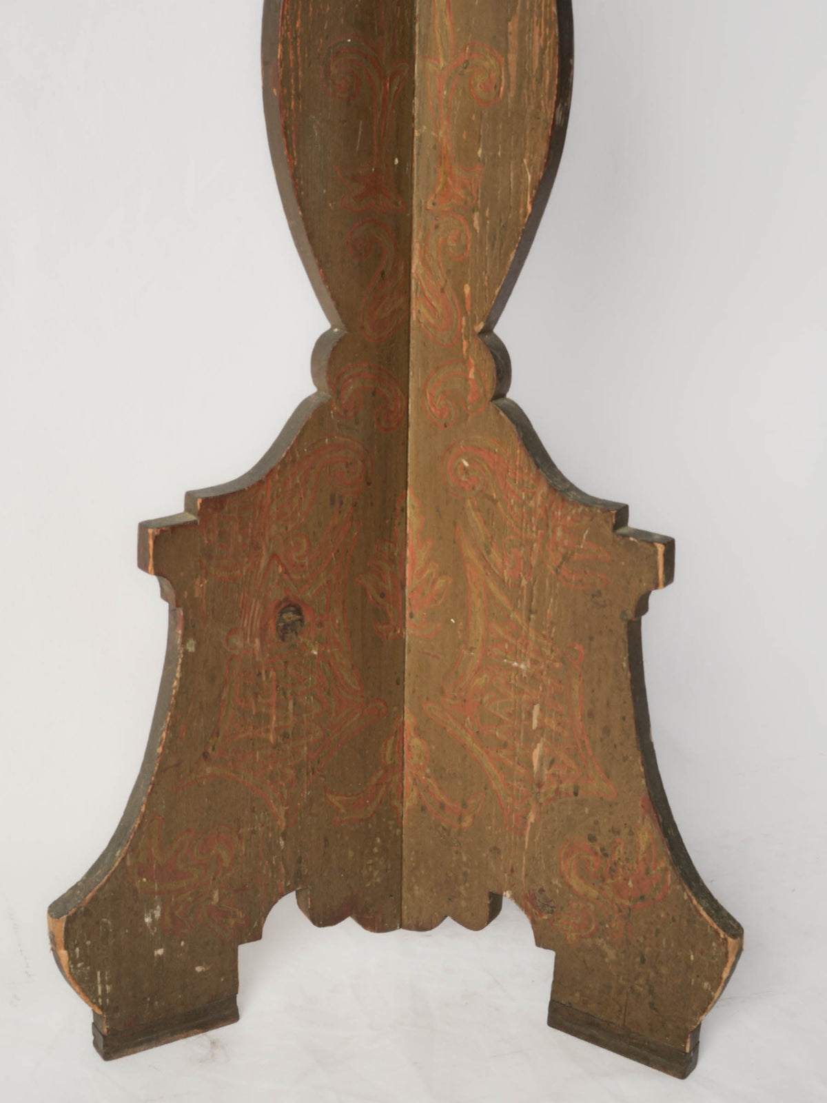 19th-Century Italian Painted Refectory-Style Pedestal
