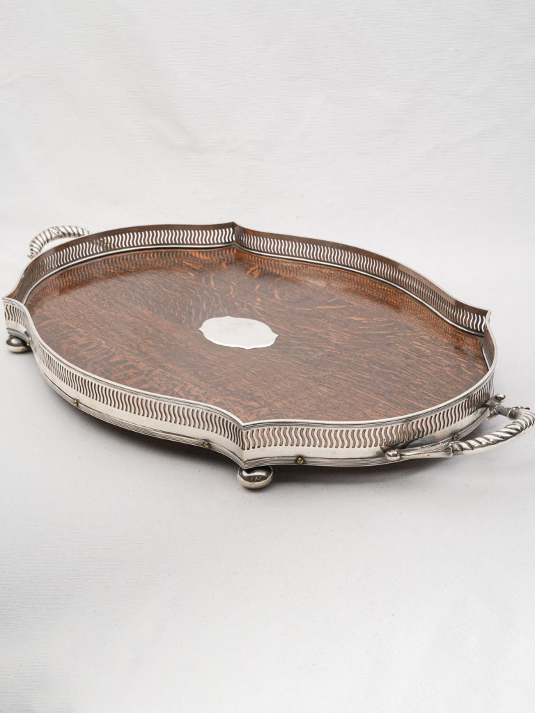 Timeless silverplate decorative tray  