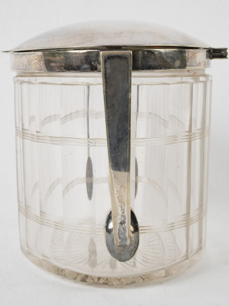 Exquisite English cut crystal biscuit box