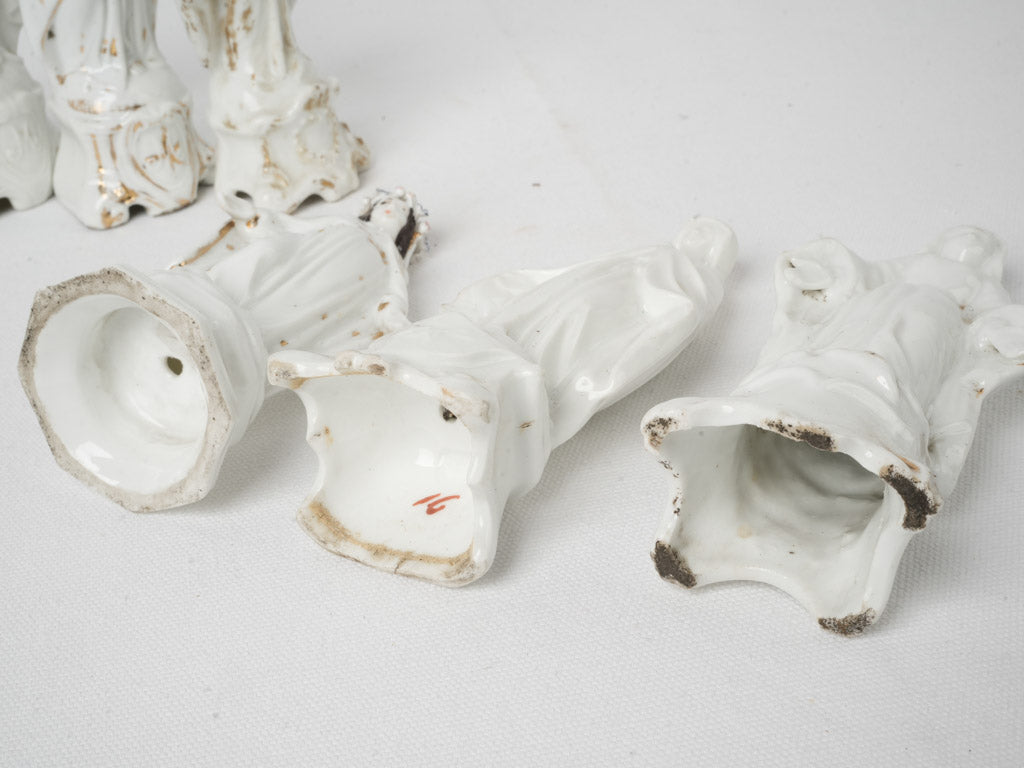 Antique charm Virgin Mary figurines