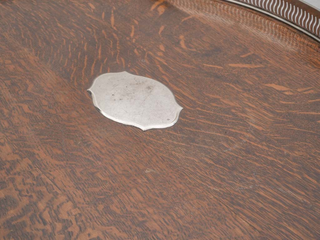 Unengraved cartouche traditional tray