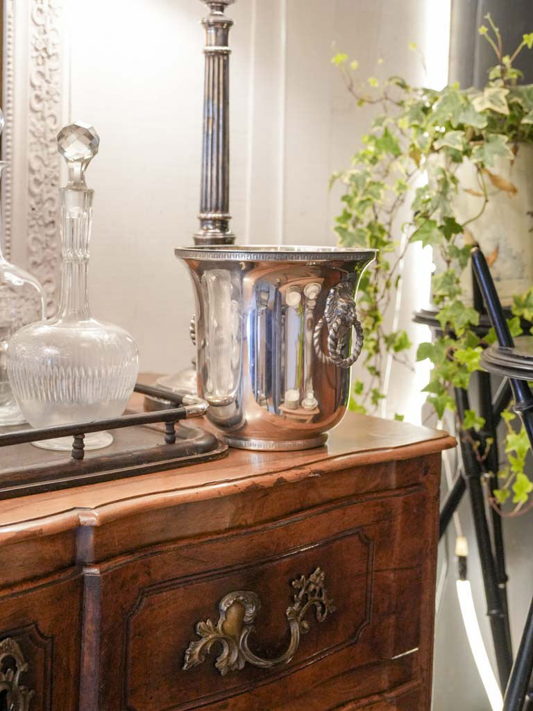Antique silver-plated champagne cooler